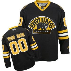 NHL Boston Bruins Trikot Benutzerdefinierte Reebok 3rd Schwarz Authentic